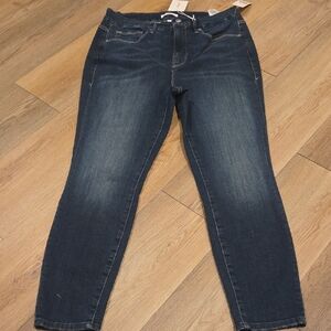 Good American Dark Blue Straight Leg Jeans